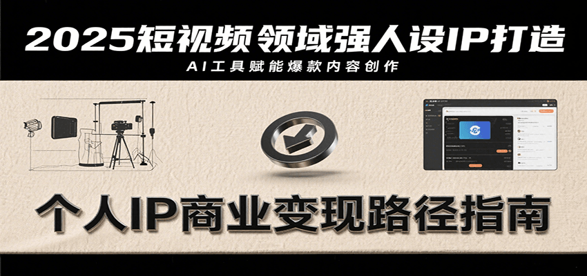 2025短视频领域强人设IP打造，结合爆款案例与AI工具应用，从个人出镜到商业成交转化-星云网创