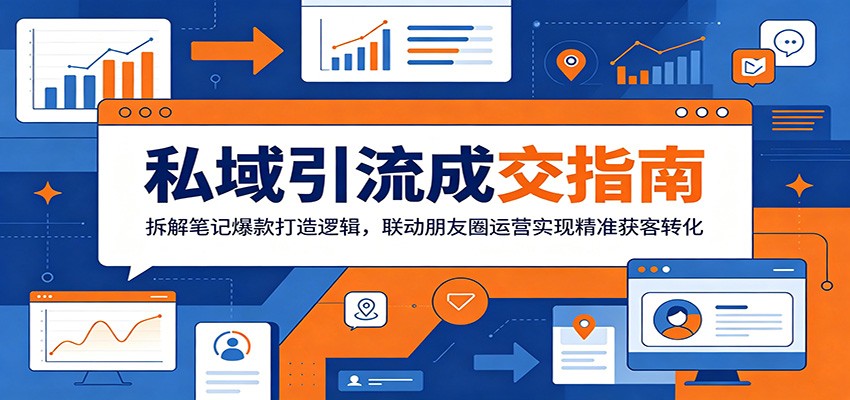 私域引流成交指南：拆解笔记爆款打造逻辑，联动朋友圈运营实现精准获客转化-星云网创