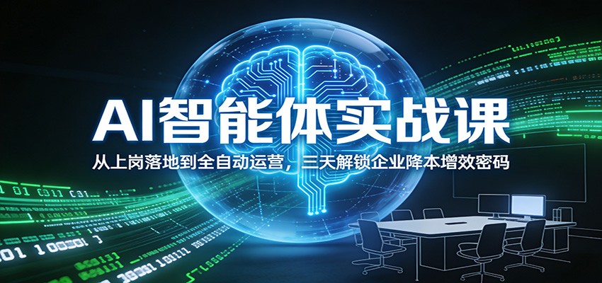 AI智能体实战课：从上岗落地到全自动运营，三天解锁企业降本增效密码-星云网创