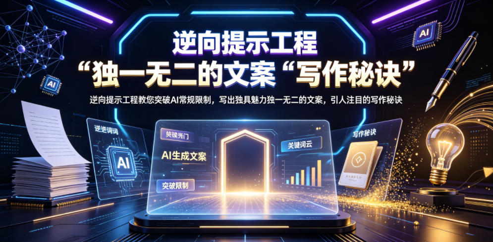 逆向提示工程教您突破AI常规限制，写出独具魅力独一无二的文案，引人注目的写作秘诀【原创双语字幕】-星云网创