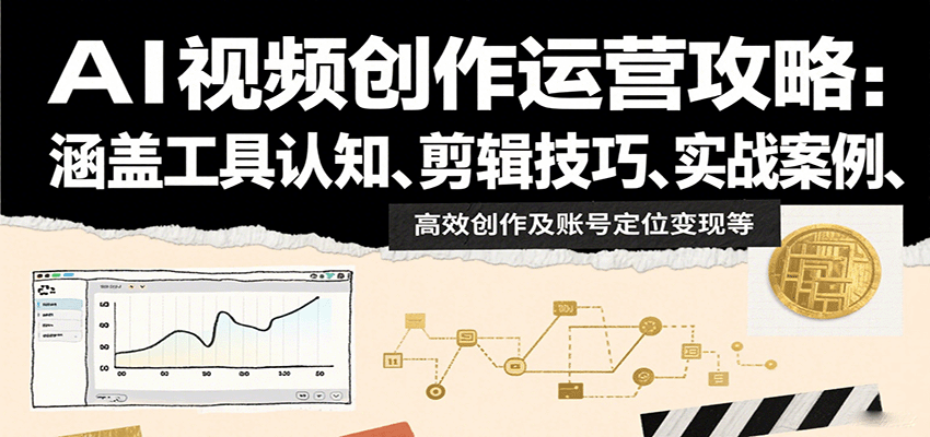 AI视频创作运营攻略：涵盖工具认知、剪辑技巧、实战案例、高效创作及账号定位变现等-星云网创