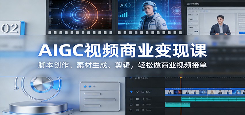 AIGC视频商业变现课：脚本创作、素材生成、剪辑，轻松做商业视频接单-星云网创