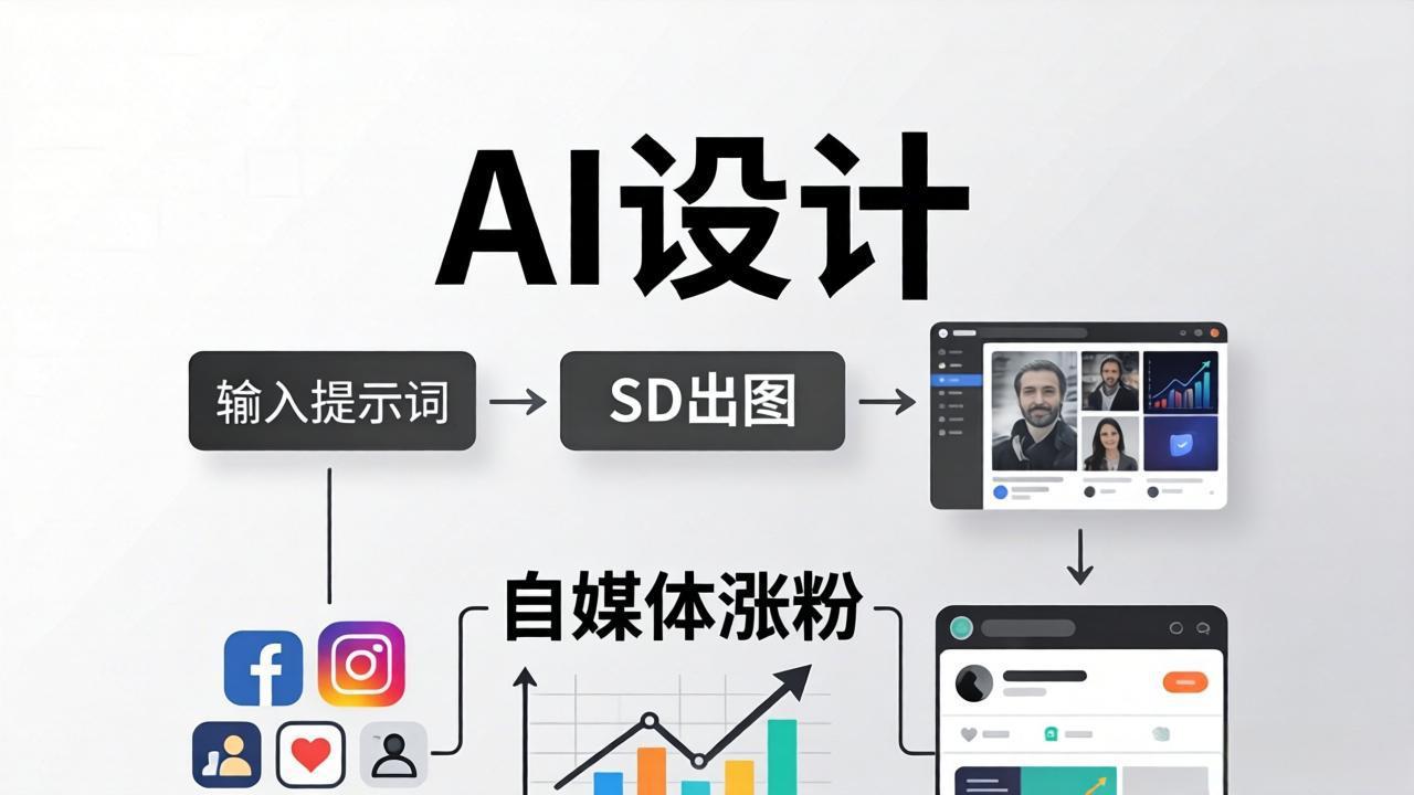 人人都是AI设计师：SD出图+自媒体涨粉一站教学，告别图文素材焦虑，AI设计让你轻松避开内卷-星云网创