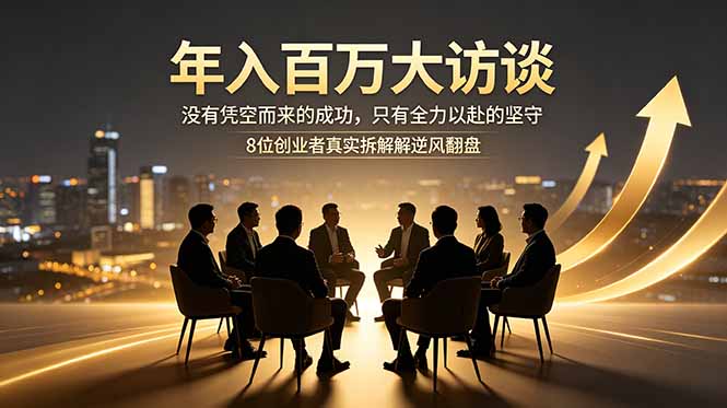 年入百万大访谈：没有凭空而来的成功，只有全力以赴的坚守，8位创业者真实拆解逆风翻盘路-星云网创