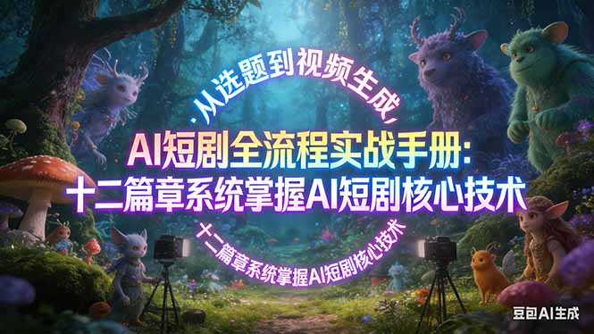 AI 短剧全流程实战手册：从选题到视频生成，十二篇章系统掌握 AI 短剧核心技术-星云网创