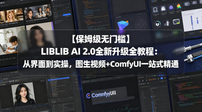 【保姆级无门槛】LIBLIB AI 2.0全新升级全教程：从界面到实操，图生视频+ComfyUI一站式精通-星云网创