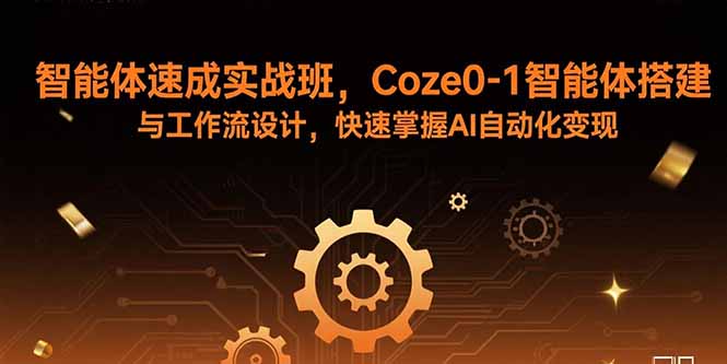 智能体速成实战班，Coze0-1智能体搭建与工作流设计，快速掌握AI自动化变现-星云网创