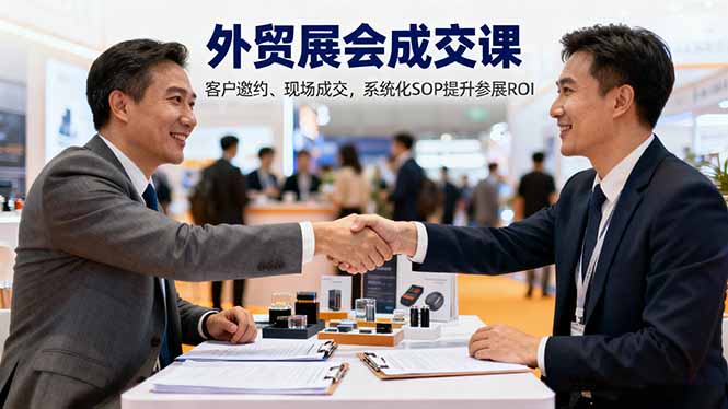 外贸展会成交课，含目标制定、客户邀约、现场成交，系统化SOP提升参展ROI-星云网创