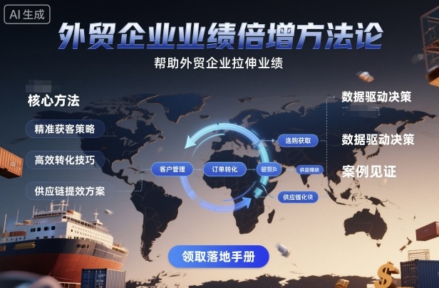 外贸企业业绩倍增方法论，帮助外贸企业拉伸业绩-柚子轻创