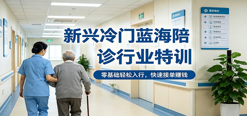 新兴冷门蓝海陪诊行业特训，零基础轻松入行，快速接单赚钱-星云网创