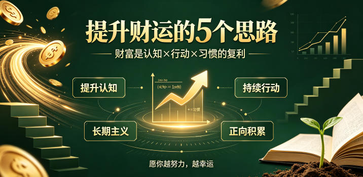 付费文章：提升财运的5个思路——财富是认知x行动x习惯的复利，愿你越努力，越幸运-星云网创