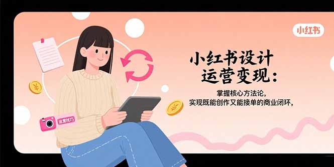 小红书设计运营变现：掌握核心方法论，实现既能创作又能接单的商业闭环-云网创