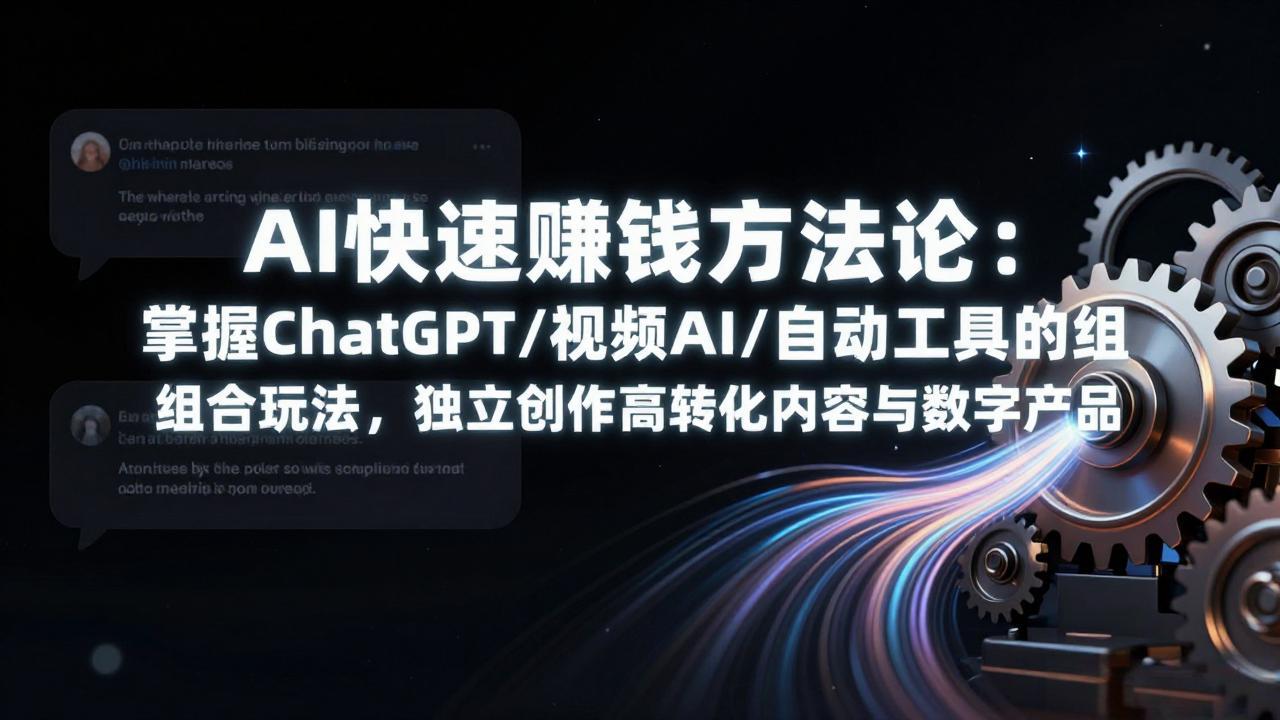 AI快速赚钱方法论：掌握ChatGPT/视频AI/自动化工具的组合玩法，独立创作高转化内容与数字产品-星云网创
