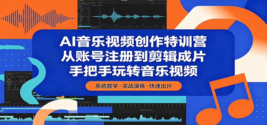 AI音乐视频创作特训营：从账号注册到剪辑成片，手把手玩转音乐视频-星云网创