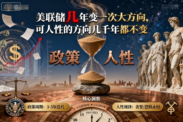 付费文章：美联储几年变一次大方向，可人性的方向几千年都不变-柚子轻创