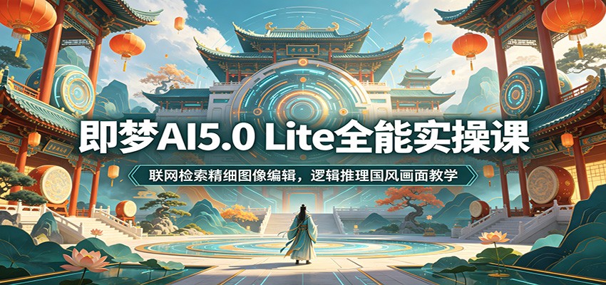 即梦AI5.0 Lite全能实操课：联网检索精细图像编辑，逻辑推理国风画面教学-星云网创