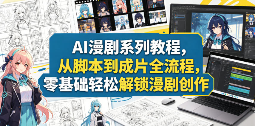 AI漫剧系列教程，从脚本到成片全流程，零基础轻松解锁漫剧创作-星云网创