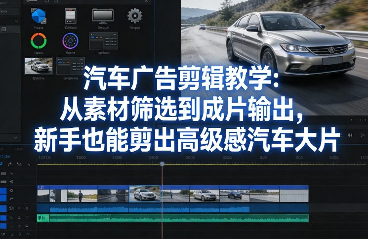 汽车广告剪辑教学：从素材筛选到成片输出，新手也能剪出高级感汽车大片-星云网创