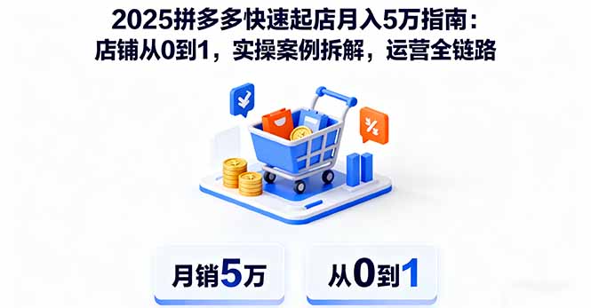 2025拼多多快速起店月入5万指南：店铺从0到1，实操案例拆解，运营全链路-星云网创