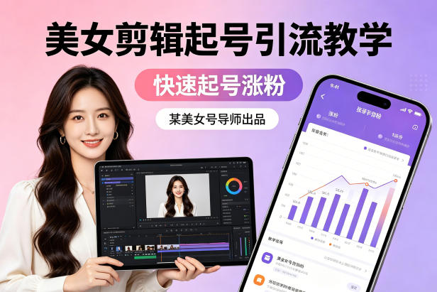 某美女号导师出品：美女剪辑起号引流教学，快速起号涨粉-星云网创