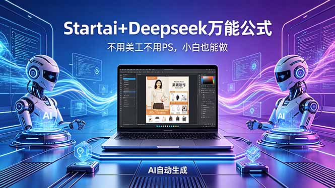 AI自动做电商详情页：Startai+Deepseek万能公式，不用美工不用PS，小白也能做-星云网创